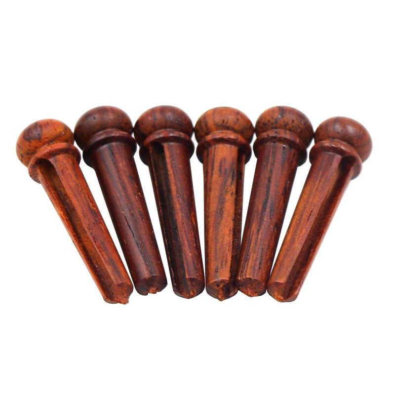 DISENS Acoustic Guitar Bridge Pins, Guitar Pins,Wood Guitar Pins,Guitar Replacement Parts (Cocobolo Wood) - Image 5